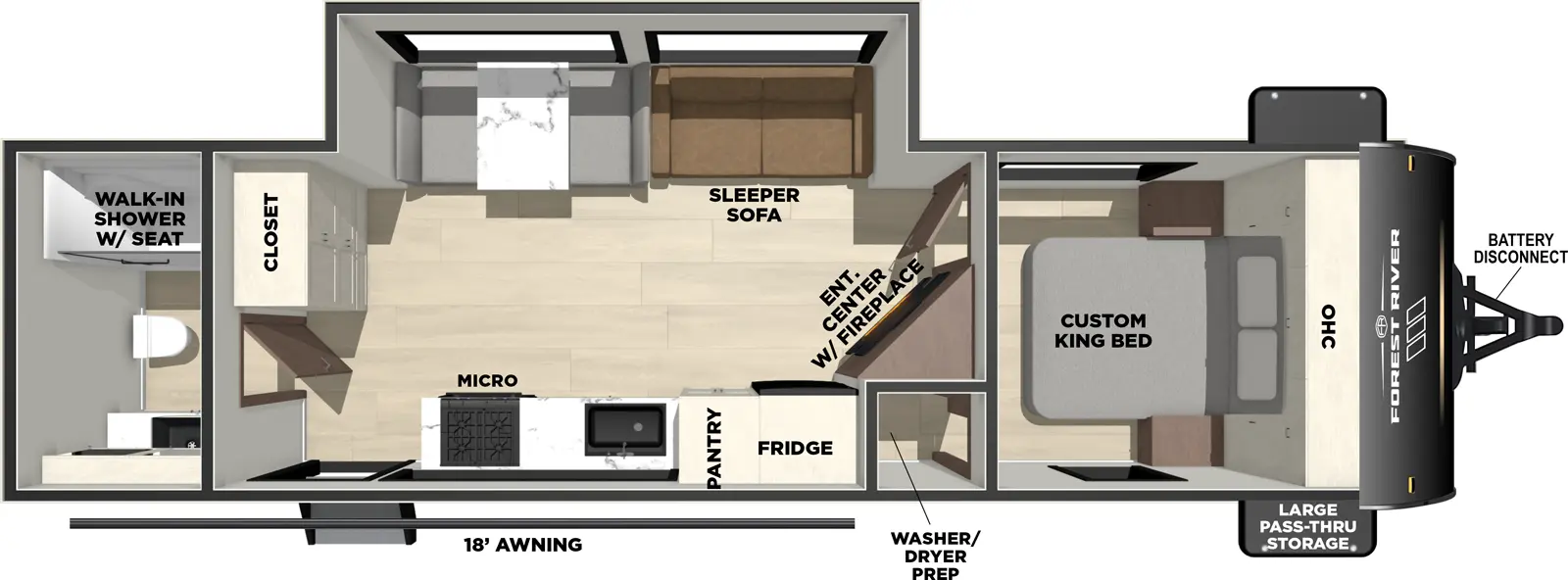 Vibe 2600RB Floorplan